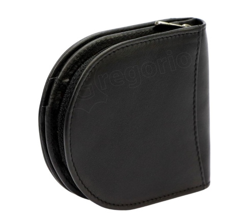 Podkówka Półokrągła Na Suwak Skóra Naturalna ALBATROSS (PL) Deluxe Średnia HSCP02 CZARNY 9 x 10 x 2 [cm]