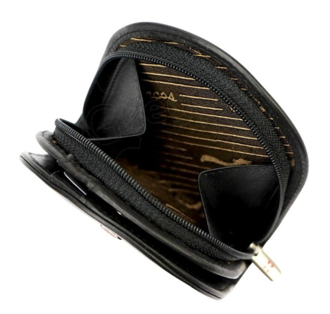 Podkówka Półokrągła Na Suwak Skóra Naturalna ALBATROSS (PL) Deluxe Średnia HSCP02 CZARNY 9 x 10 x 2 [cm]