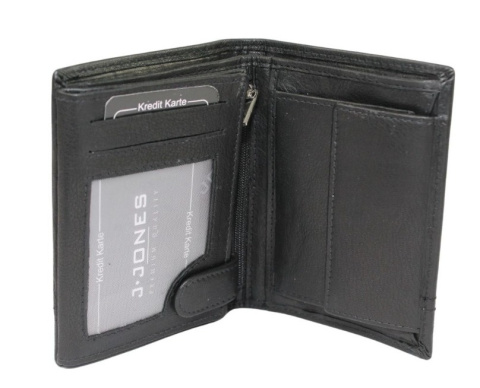 Portfel Męski Jennifer Jones Duży Pionowy Bez Zapięcia Dwa Skrzydełka Skóra Naturalna 5312-1 13 x 9,5 x 3 [cm]