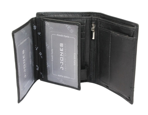 Portfel Męski Jennifer Jones Duży Pionowy Bez Zapięcia Dwa Skrzydełka Skóra Naturalna 5312-1 13 x 9,5 x 3 [cm]