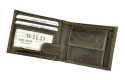 Portfel Męski Skórzany ALWAYS WILD Skóra Licowa Mały Poziomy  RFID N0035-CHM/8694 CZARNY 10 x 9 x 2 [cm]