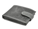 Portfel Męski Skórzany ALWAYS WILD Skóra Licowa Mały Poziomy Z Zapięciem RFID N0035L-CHM/8724 CZARNY 10,5 x 9 x 2 [cm]
