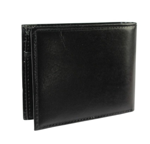 Portfel Męski Skórzany EMPORIO VALENTINI Duży Skóra Bydlęca Poziomy Jedno Skrzydełko 563-292E CZARNY 12,5 x 10 x 2,5 [cm]