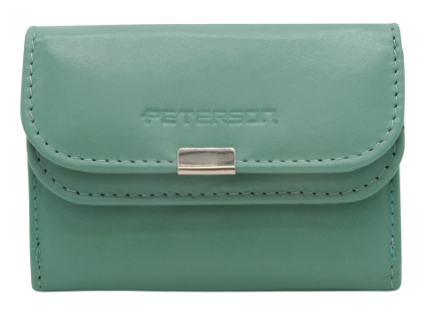 Portfelik Uniwersalny Mała Sakieweczka Skórzana Peterson MARS Skóra Naturalna RFID RD-GC02 MORSKI 10 x 7 x 2 [cm]