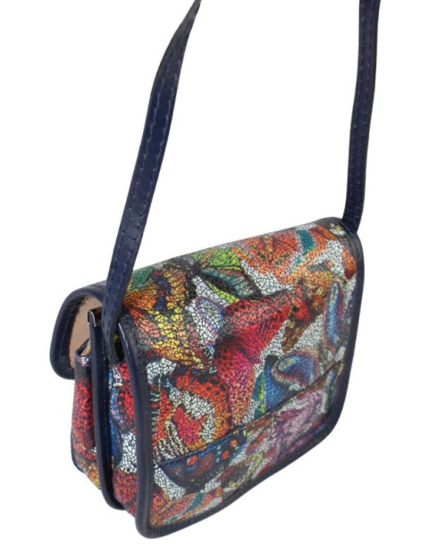 Torebka Ze Skóry Naturalnej GREGORIO (PL) 112 KWIATOWA Z Klapką 16,5 x 15 x 6,5 [cm]