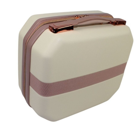 Ekskluzywny Kuferek Mały ROGOWSKI BALI 820 KREMOWY 31 x 31 x 19 11 Litrów