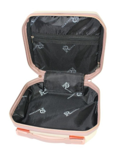 Ekskluzywny Kuferek Mały ROGOWSKI BALI 820 KREMOWY 31 x 31 x 19 11 Litrów