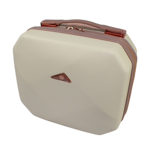 Ekskluzywny Kuferek Średni ROGOWSKI BALI 820 KREMOWY 34 x 33 x 18 11 Litrów