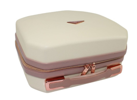 Ekskluzywny Kuferek Średni ROGOWSKI BALI 820 KREMOWY 34 x 33 x 18 11 Litrów