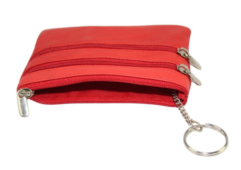 Etui Na Klucze Skórzane Polska Galanteria (PL) Skóra Naturalna Trzy Zamki Na Jeden Komplet Kluczy MULTI 12 x 8,5 x 1 [cm]