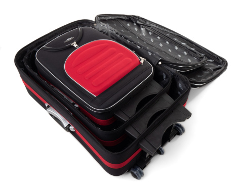 Mała Ekskluzywna Walizka Turystyczna RGL HC801-3 CZARNO-SZARA 55x41x21 34 Litry Madrid Collection