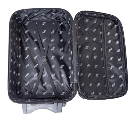 Mała Ekskluzywna Walizka Turystyczna RGL HC801-3 CZARNO-SZARA 55x41x21 34 Litry Madrid Collection