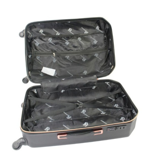 Mała Ekskluzywna Walizka Turystyczna ROGOWSKI BALI 820 CZARNA 57 x 41 x 23 42 litry