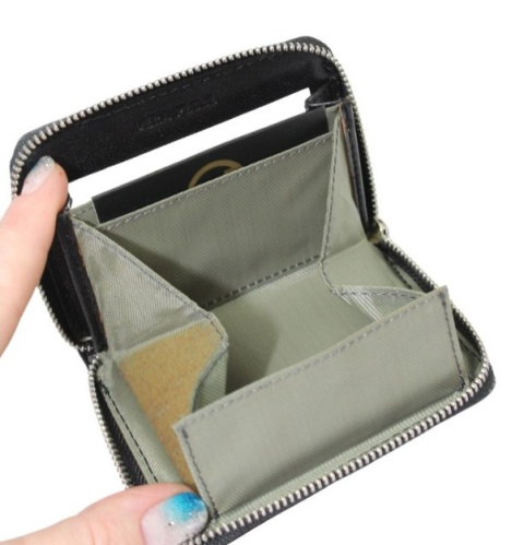 Portfel Skórzany Bułeczka VALENTINI Skóra Licowa Suwak 987 1228 10,5 x 8 x 2 [cm]