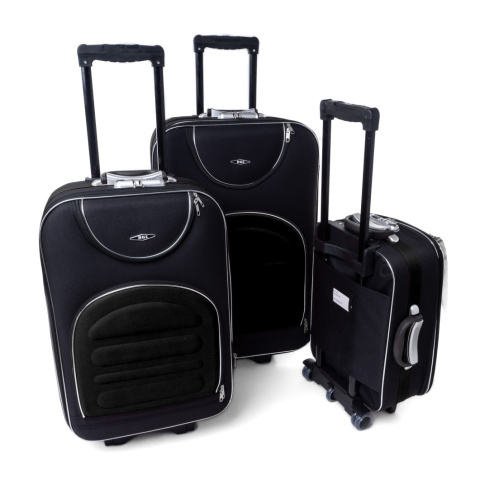 Średnia Ekskluzywna Walizka Turystyczna RGL HC801-3 CZARNO-SZARA 67x47x22 51 Litrów Madrid Collection