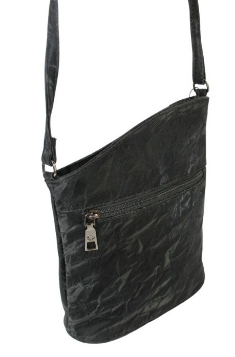 Torebka Jennifer Jones Listonoszka Skóra Włoska JJ3148 CZARNY 20 x 23 x 7 [cm]