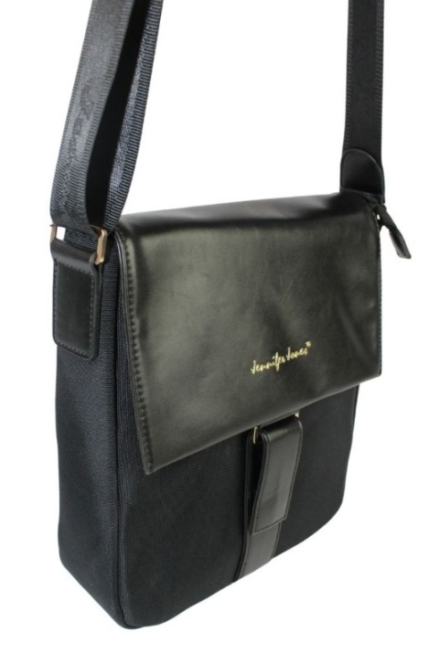 Torebka Torba JENNIFER JONES Listonoszka Czarna Materiał 2130 28 x 26 x 9 [cm]