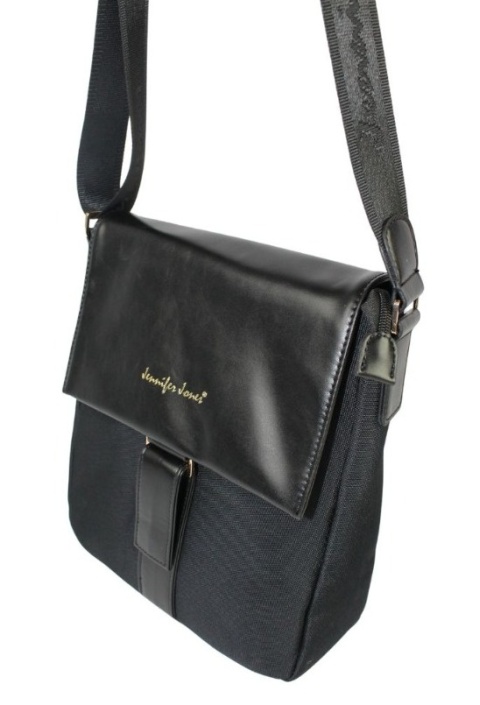 Torebka Torba JENNIFER JONES Listonoszka Czarna Materiał 2130 28 x 26 x 9 [cm]