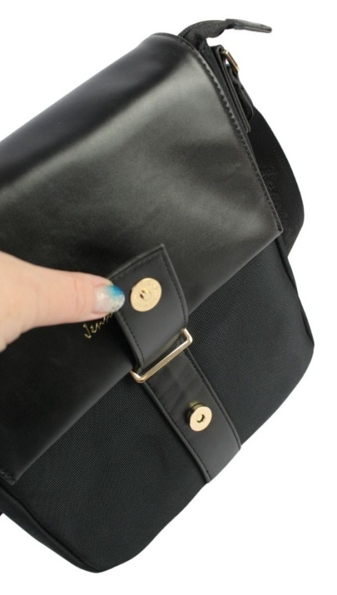 Torebka Torba JENNIFER JONES Listonoszka Czarna Materiał 2130 28 x 26 x 9 [cm]