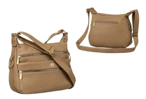 Torebka Z Ekologicznej Skóry Włoskiej Rovicky (PL) R-KP-12-A19-1849 BEŻOWA  31 x 21 x 12 [cm]