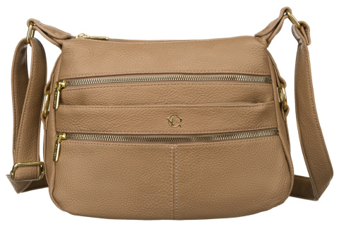 Torebka Z Ekologicznej Skóry Włoskiej Rovicky (PL) R-KP-12-A19-1849 BEŻOWA  31 x 21 x 12 [cm]