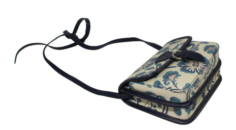 Torebka Ze Skóry Naturalnej GREGORIO (PL) 112 FL-4 KWIATOWA Z Klapką 16,5 x 15 x 6,5 [cm]