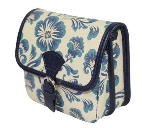 Torebka Ze Skóry Naturalnej GREGORIO (PL) 112 FL-4 KWIATOWA Z Klapką 16,5 x 15 x 6,5 [cm]