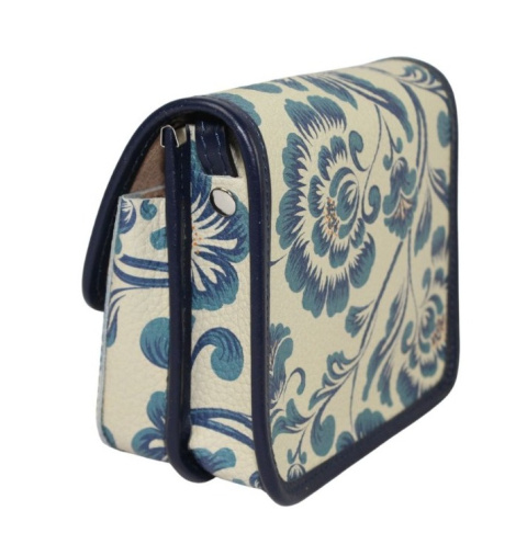 Torebka Ze Skóry Naturalnej GREGORIO (PL) 112 FL-4 KWIATOWA Z Klapką 16,5 x 15 x 6,5 [cm]