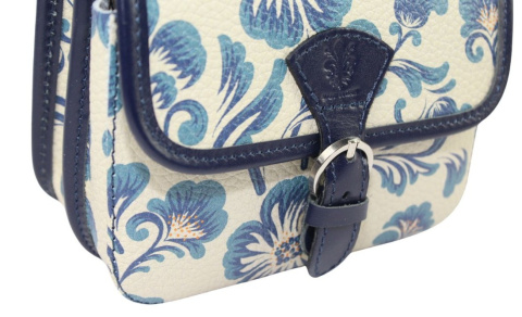 Torebka Ze Skóry Naturalnej GREGORIO (PL) 112 FL-4 KWIATOWA Z Klapką 16,5 x 15 x 6,5 [cm]
