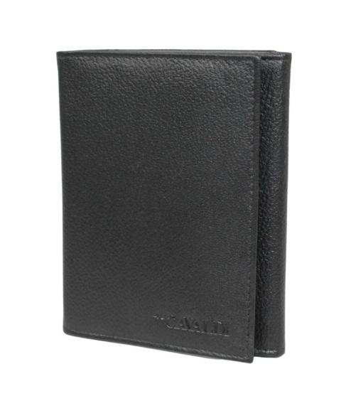 Etui Na Karty Dokumenty Cavaldi Duże Pionowe Trzy Części Skóra Naturalna PAL50 CZARNY 13 x 10 x 1,5 [cm]