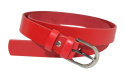 Pasek Damski Skórzany CEZ-MAR (PL) Skóra Licowa EXTRA 30 mm CZERWONY