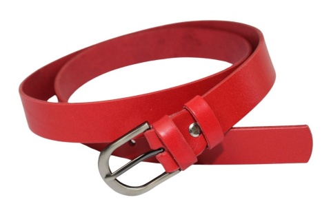 Pasek Damski Skórzany CEZ-MAR (PL) Skóra Licowa EXTRA 30 mm CZERWONY
