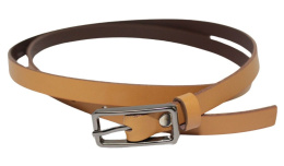 Pasek Damski Skórzany COMPLEX (PL) 15 mm CIEMNE CAPPUCINO Wąski