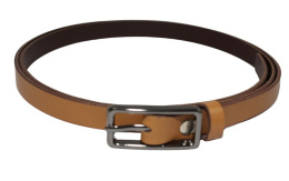 Pasek Damski Skórzany COMPLEX (PL) 15 mm CIEMNE CAPPUCINO Wąski