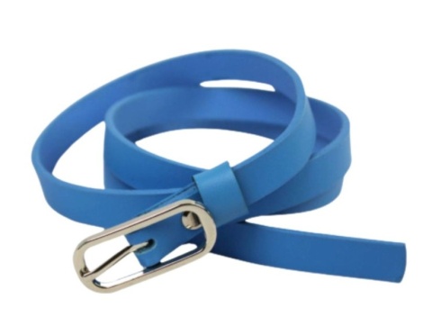 Pasek Damski Skórzany COMPLEX (PL) 15 mm Niebieski Wąski