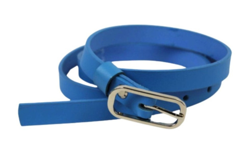 Pasek Damski Skórzany COMPLEX (PL) 15 mm Niebieski Wąski