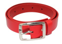 Pasek Damski Skórzany Gładki COMPLEX (PL) 30 mm CZERWONY Szerokość Standardowa