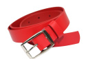 Pasek Damski Skórzany Gładki COMPLEX (PL) 30 mm CZERWONY Szerokość Standardowa