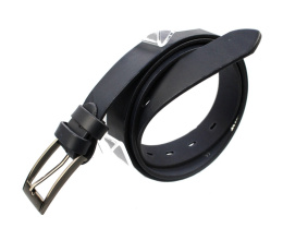 Pasek Męski Skórzany CEZ-MAR (PL) Skóra Licowa EXTRA 30 mm GRANATOWY