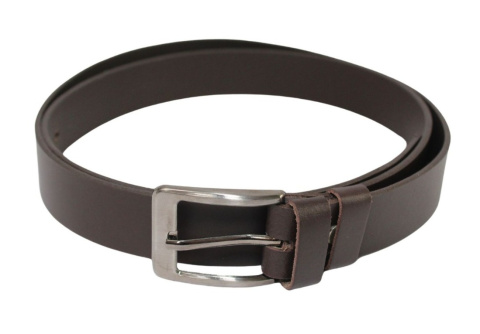 Pasek Męski Skórzany COMPLEX (PL) GŁADKI Skóra Naturalna 30 mm CZEKOLADOWY