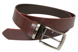 Pasek Skórzany ARUCCE (PL) Skóra Licowa EXTRA 35 mm MLECZNA CZEKOLADA Gładki Klamra Nowoczesna