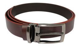 Pasek Skórzany ARUCCE (PL) Skóra Licowa EXTRA 35 mm MLECZNA CZEKOLADA Gładki Klamra Nowoczesna