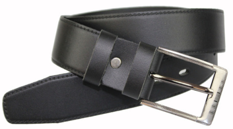 Pasek Skórzany Bez Klamry COMPLEX (PL) Skóra Naturalna GŁADKI 40 mm "IMITACJA SZYCIA CIENKĄ NITKĄ"