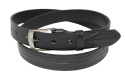 Pasek Skórzany CezMar (PL) TŁOCZONY 30 mm Skóra Naturalna CZARNY