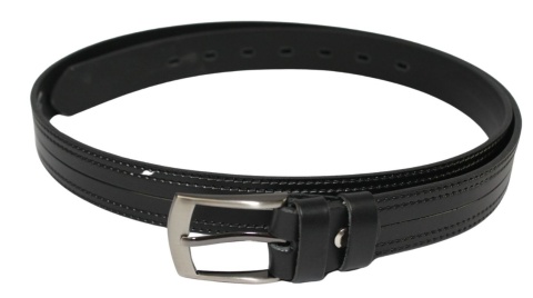 Pasek Skórzany CezMar (PL) TŁOCZONY 30 mm Skóra Naturalna CZARNY