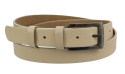 Pasek Skórzany Damski PAS-MAX (PL) Skóra Licowa EXTRA Gładki 30 mm KREMOWY
