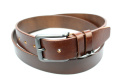 Pasek Skórzany Męski PAS-MAX (PL) JASNY BRĄZ Gładki 35 mm Skóra Licowa k40