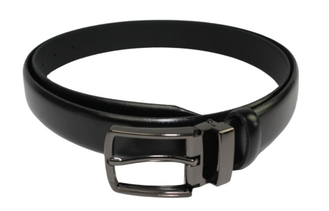 Pasek Skórzany PAS-MAX (PL) Skóra Licowa EXTRA 35 mm CZARNY KRAST Gładki Klamra Nowoczesna