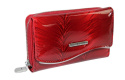 Portfel Damski Skórzany JENNIFER JONES 14cm Suwak I Klapka Skóra Naturalna Lakierowany JJ5245-11 CZERWONY 14,5 x 9 x 3,5 [cm]