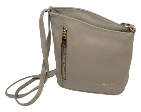 Torebka Skórzana Jennifer Jones Listonoszka Skóra Włoska JJ3107 BEŻOWY